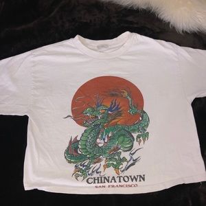 Graphic White Dragon Tee